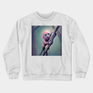 Pink little monkey Crewneck Sweatshirt